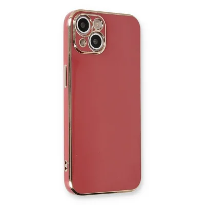 BUĞZ İphone 13 Kılıf Volet Silikon - Kırmızı