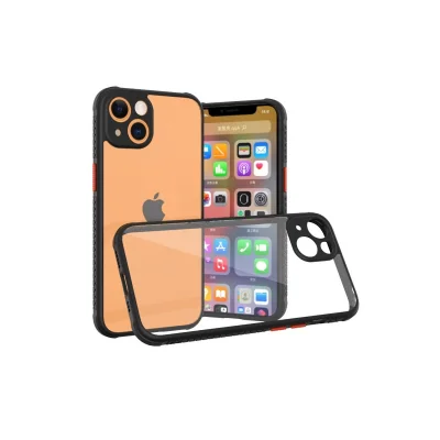 BUĞZ İphone 13 Mini Kılıf Miami Şeffaf Silikon - Siyah