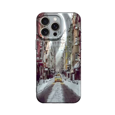 BUĞZ İphone 13 Pro Kılıf Crew Desenli Kapak - Galata Kulesi