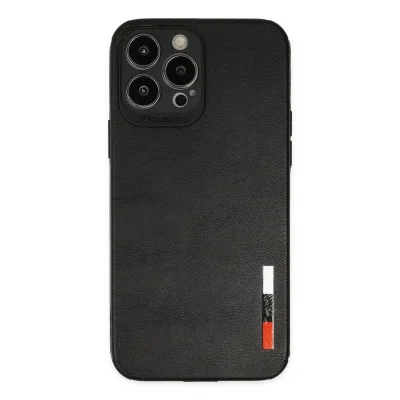 BUĞZ İphone 13 Pro Kılıf Loop Deri Silikon - Siyah