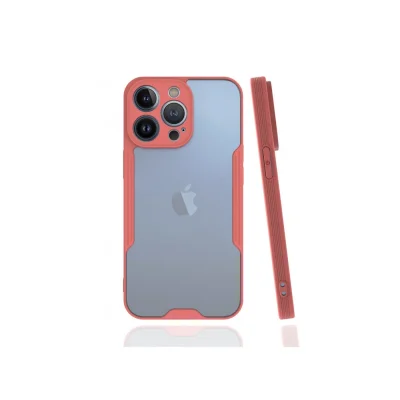 BUĞZ İphone 13 Pro Kılıf Platin Silikon - Pembe