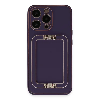 BUĞZ İphone 13 Pro Max Kılıf Coco Elit Kapak - Derin Mor