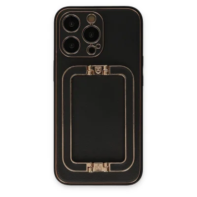 BUĞZ İphone 13 Pro Max Kılıf Coco Elit Kapak - Siyah