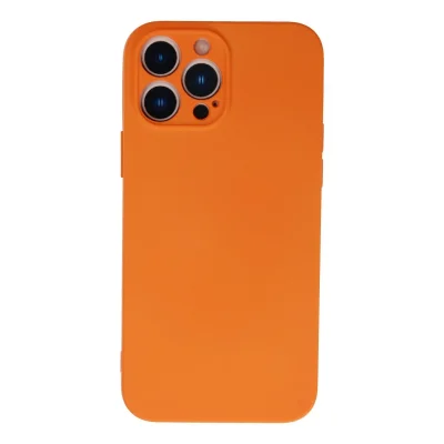 BUĞZ İphone 13 Pro Max Kılıf Nano İçi Kadife Silikon - Turuncu