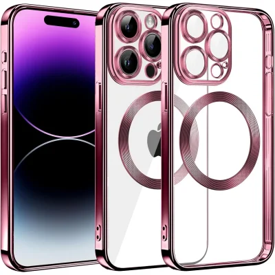 BUĞZ İphone 13 Pro Max Kılıf Slot Silikon - Rose Gold
