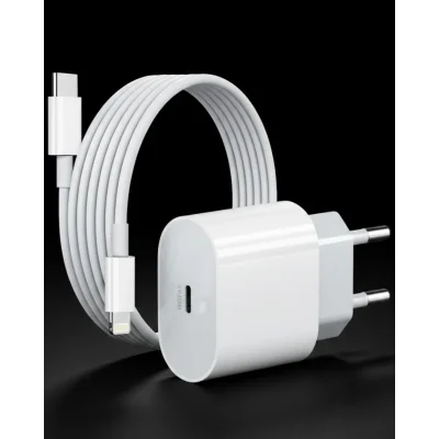 BUĞZ iPhone 14 13 12 11 Uyumlu 20W Hızlı Şarj Adaptörü Lightning Kablo Seti