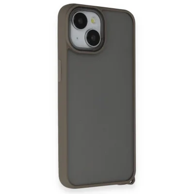 BUĞZ İphone 14 Kılıf Elegant Kapak - Titan Gri