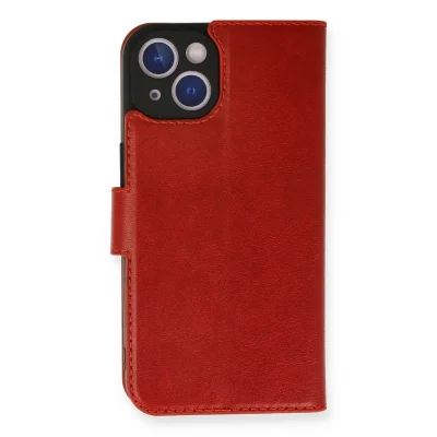 BUĞZ İphone 14 Kılıf Trend S Plus Kapaklı Kılıf - Kırmızı