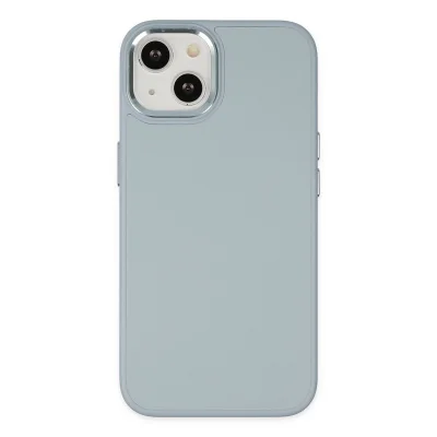 BUĞZ İphone 14 Plus Kılıf Asya Deri Silikon - Sierra Blue