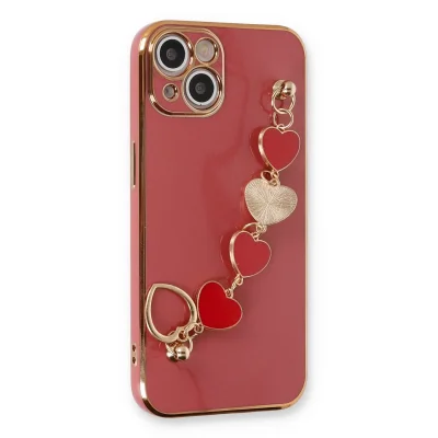 BUĞZ İphone 14 Plus Kılıf Esila Silikon - Kırmızı