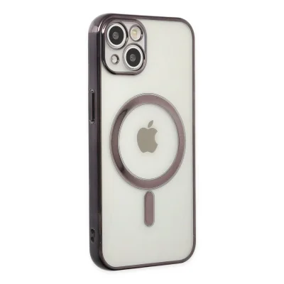 BUĞZ İphone 14 Plus Kılıf Magneticsafe Lazer Silikon - Siyah