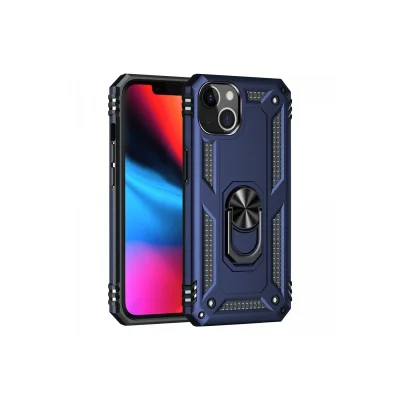 BUĞZ İphone 14 Plus Kılıf Sofya Yüzüklü Silikon Kapak - Lacivert