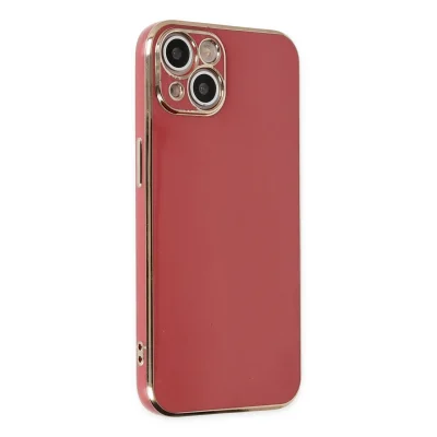 BUĞZ İphone 14 Plus Kılıf Volet Silikon - Kırmızı