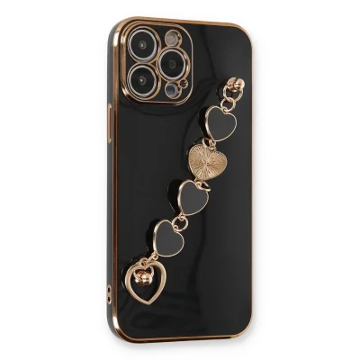 BUĞZ İphone 14 Pro Kılıf Esila Silikon - Siyah