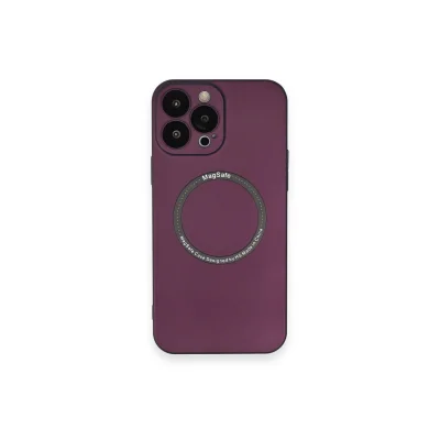 BUĞZ İphone 14 Pro Kılıf Jack Magneticsafe Lens Silikon - Mürdüm