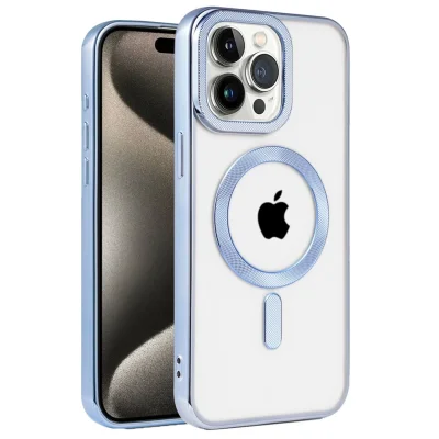 BUĞZ İphone 14 Pro Kılıf Kronos Magsafe Kapak - Sierra Blue