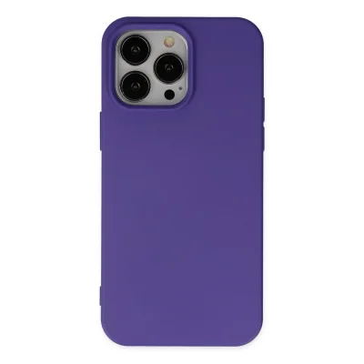 BUĞZ İphone 14 Pro Kılıf Nano İçi Kadife Silikon - Mor