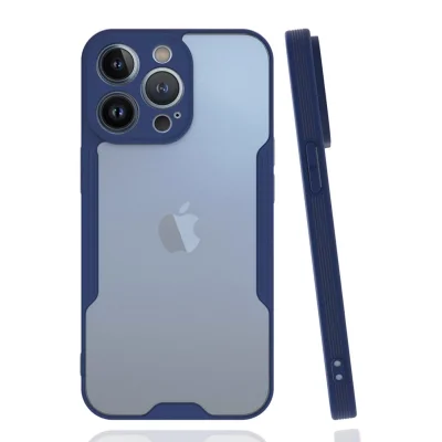 BUĞZ İphone 14 Pro Kılıf Platin Silikon - Lacivert