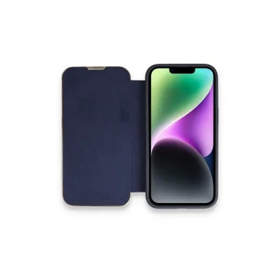 BUĞZ İphone 14 Pro Max Kılıf Dolpin Kapaklı - Lacivert