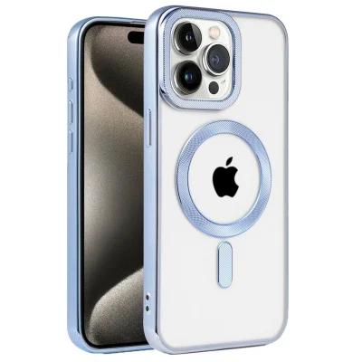 BUĞZ İphone 14 Pro Max Kılıf Kronos Magsafe Kapak - Sierra Blue