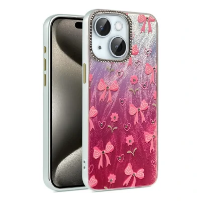 BUĞZ İphone 15 Kılıf Blade Aynalı Desenli Kapak - Desen 3