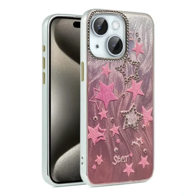 BUĞZ İphone 15 Kılıf Blade Aynalı Desenli Kapak - Desen 7