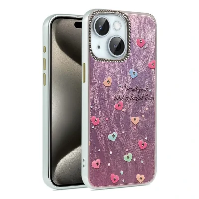 BUĞZ İphone 15 Kılıf Blade Aynalı Desenli Kapak - Desen 8