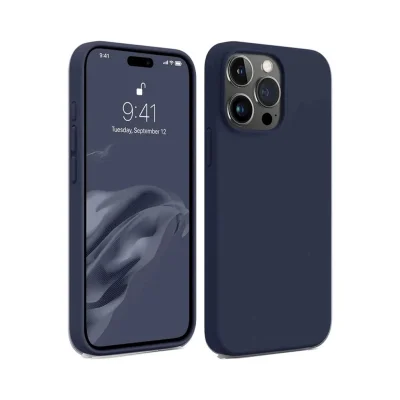 BUĞZ İphone 15 Pro Kılıf First Silikon - Lacivert