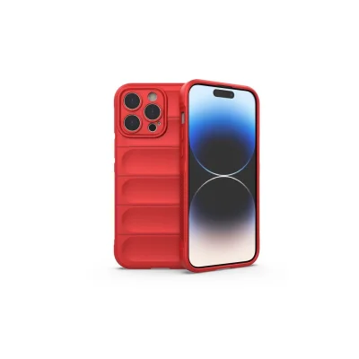 BUĞZ İphone 15 Pro Kılıf Optimum Silikon - Kırmızı