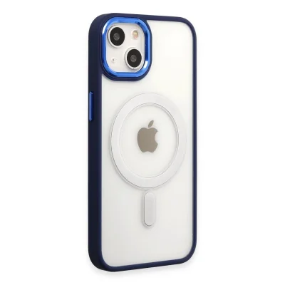 BUĞZ İphone 15 Pro Kılıf Room Magneticsafe Silikon - Lacivert