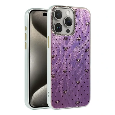 BUĞZ İphone 15 Pro Max Kılıf Blade Aynalı Desenli Kapak - Desen 2