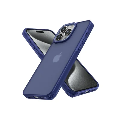 BUĞZ İphone 15 Pro Max Kılıf Elegant Kapak - Lacivert