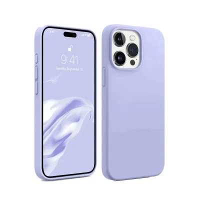 BUĞZ İphone 15 Pro Max Kılıf First Silikon - Lila