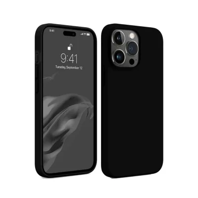 BUĞZ İphone 15 Pro Max Kılıf First Silikon - Siyah