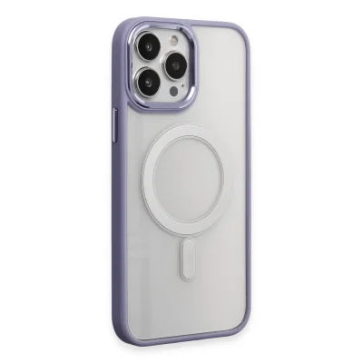 BUĞZ İphone 15 Pro Max Kılıf Room Magneticsafe Silikon - Lila