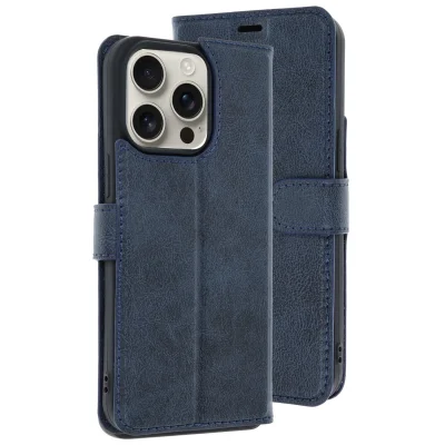 BUĞZ İphone 15 Pro Max Kılıf Trend S Plus Kapaklı Kılıf - Lacivert