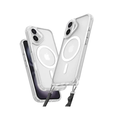 BUĞZ İphone 16 Kılıf Enka Magsafe Silikon Kılıf - Şeffaf