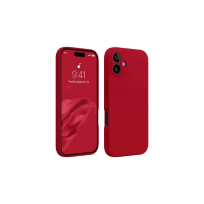 BUĞZ İphone 16 Kılıf First Silikon - Kırmızı