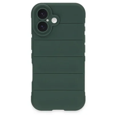 BUĞZ İphone 16 Kılıf Optimum Silikon - Koyu Yeşil
