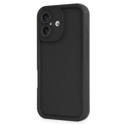 BUĞZ İphone 16 Kılıf Viera Silikon - Siyah
