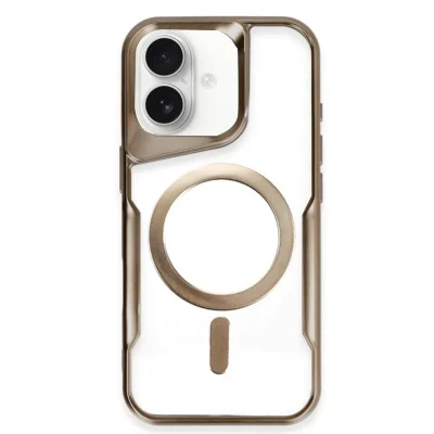 BUĞZ İphone 16 Plus Kılıf Boyi Magsafe Silikon Kapak - Kahverengi
