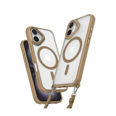 BUĞZ İphone 16 Plus Kılıf Enka Magsafe Silikon Kılıf - Desert