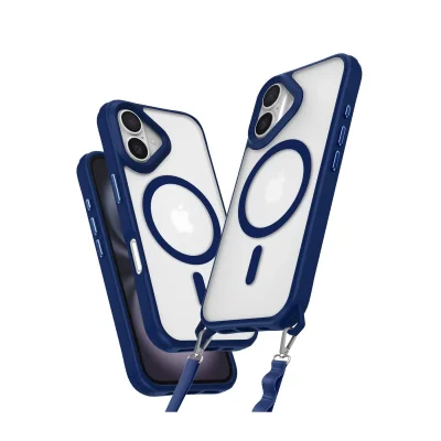 BUĞZ İphone 16 Plus Kılıf Enka Magsafe Silikon Kılıf - Lacivert