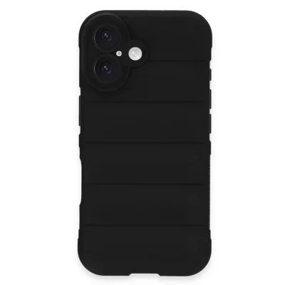 BUĞZ İphone 16 Plus Kılıf Optimum Silikon - Siyah