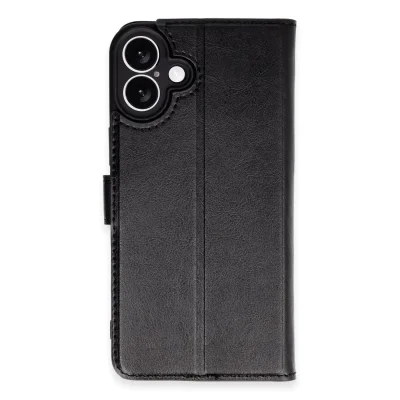 BUĞZ İphone 16 Plus Kılıf Trend S Plus Kapaklı Kılıf - Siyah