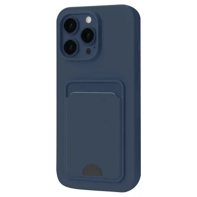 BUĞZ İphone 16 Pro Kılıf Kelvin Kartvizitli Silikon - Lacivert