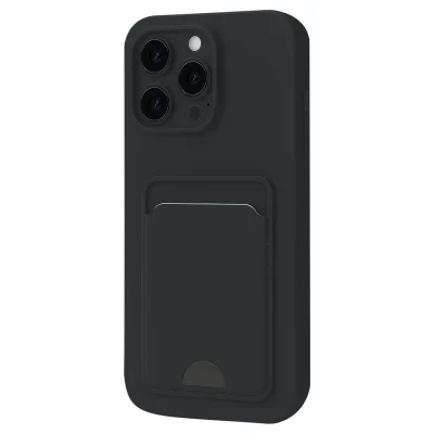 BUĞZ İphone 16 Pro Kılıf Kelvin Kartvizitli Silikon - Siyah