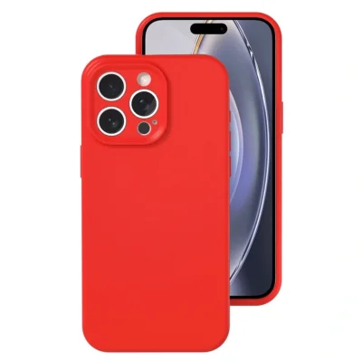 BUĞZ İphone 16 Pro Kılıf Nano İçi Kadife Silikon - Kırmızı