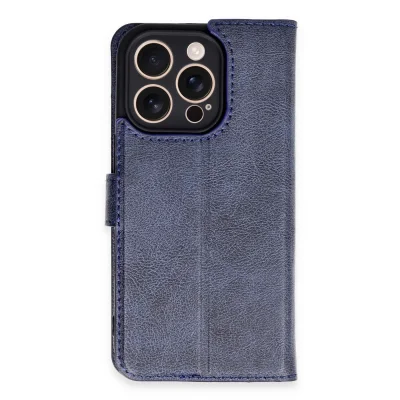 BUĞZ İphone 16 Pro Kılıf Trend S Plus Kapaklı Kılıf - Lacivert