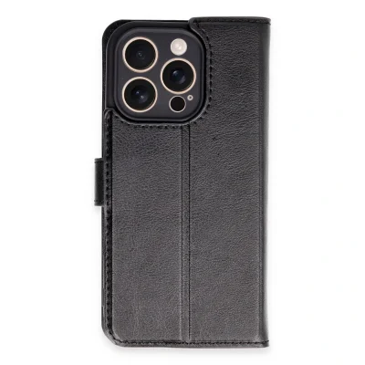 BUĞZ İphone 16 Pro Kılıf Trend S Plus Kapaklı Kılıf - Siyah